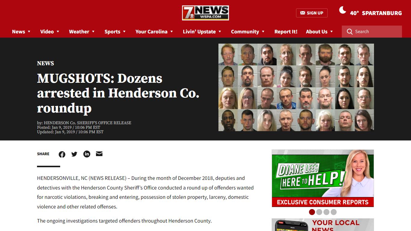 MUGSHOTS: Dozens arrested in Henderson Co. roundup - WSPA 7News